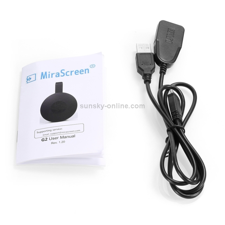  MiraCast WiFi AirPlay 1080p HD HDMI-Mottagare Svart