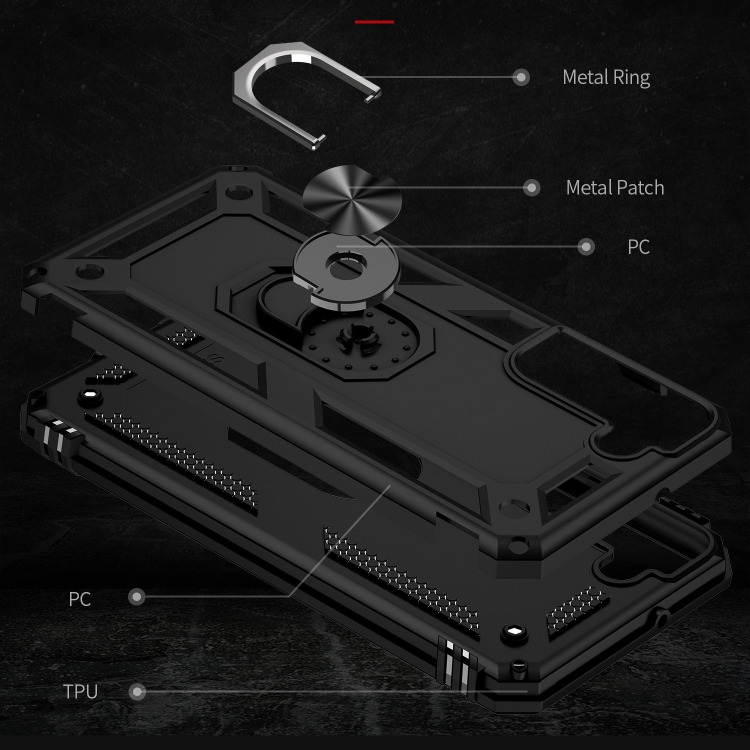  Samsung Galaxy S22 Skal Ring Armor Hybrid Svart
