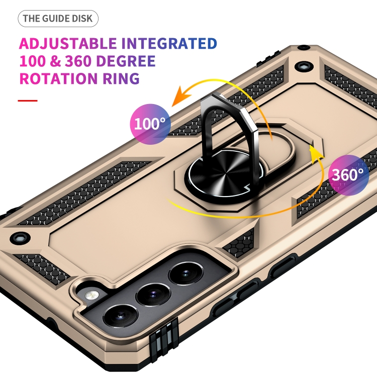 Samsung Galaxy S22 Skal Ring Armor Hybrid Guld