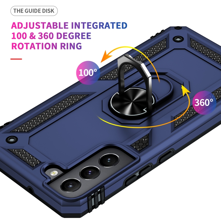  Samsung Galaxy S22 Skal Ring Armor Hybrid Blå