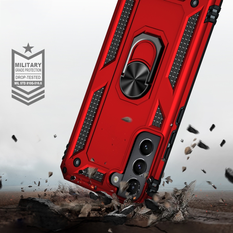  Samsung Galaxy S22 Skal Ring Armor Hybrid Röd