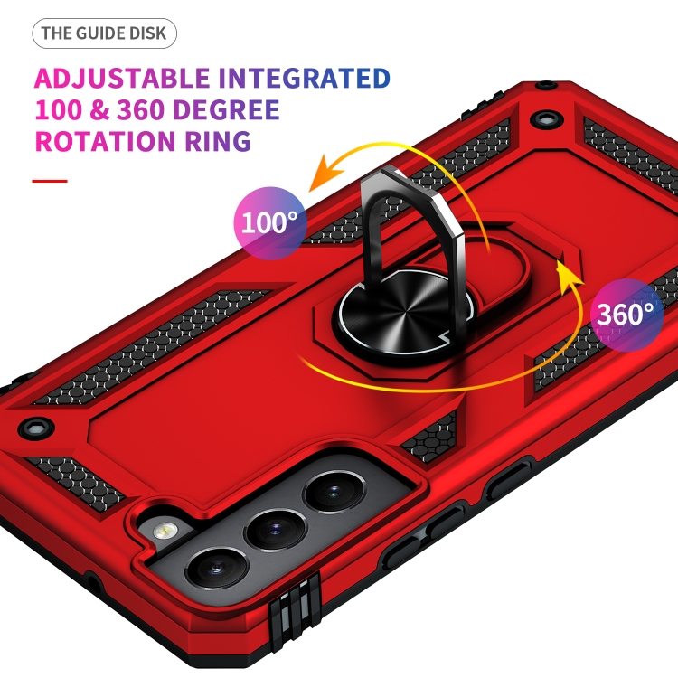  Samsung Galaxy S22 Skal Ring Armor Hybrid Röd