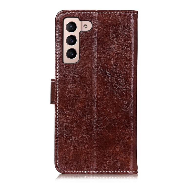 Samsung Galaxy S22 Fodral Retro Crazy Horse Brun