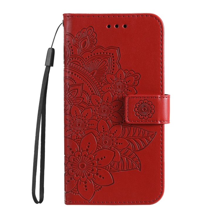  Samsung Galaxy S22 Fodral Mandala Blomma Röd