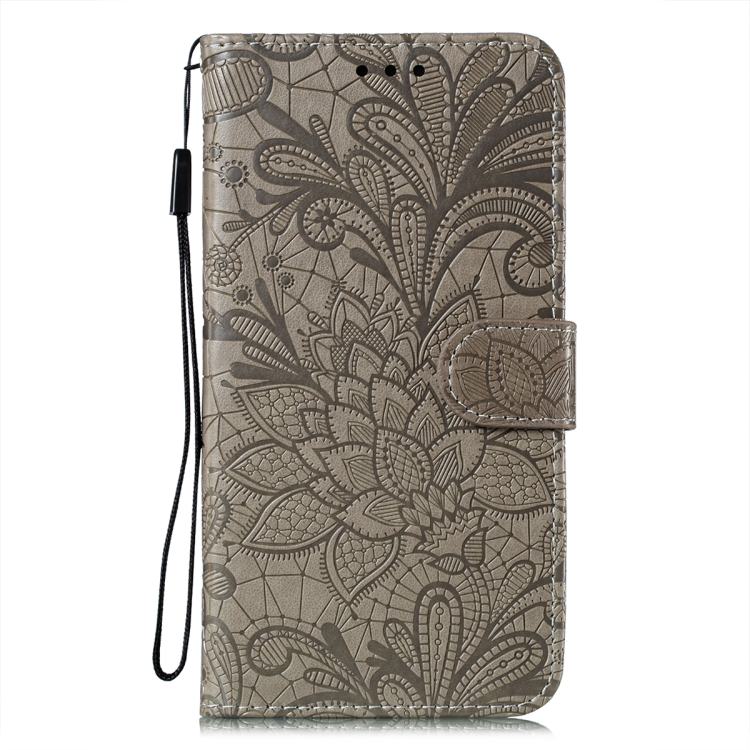  Samsung Galaxy S22 Fodral Flower Textur Grå