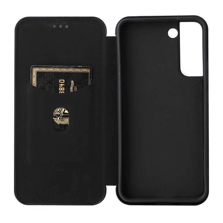  Samsung Galaxy S22 Fodral Kolfiber Textur Svart