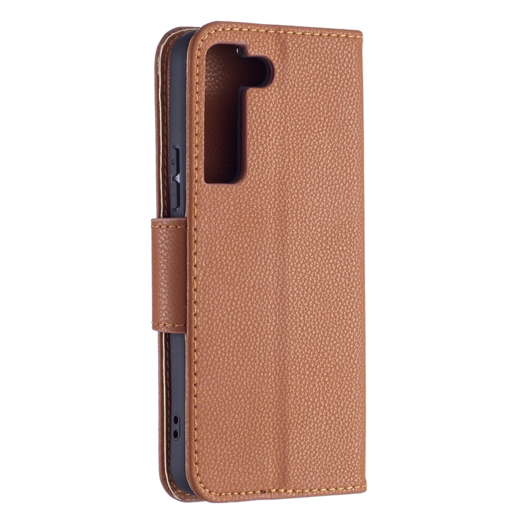  Samsung Galaxy S22 Fodral Litchi Shark Brun