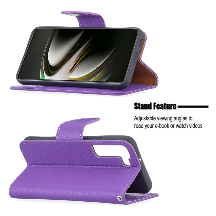  Samsung Galaxy S22 Fodral Litchi Shark Lila