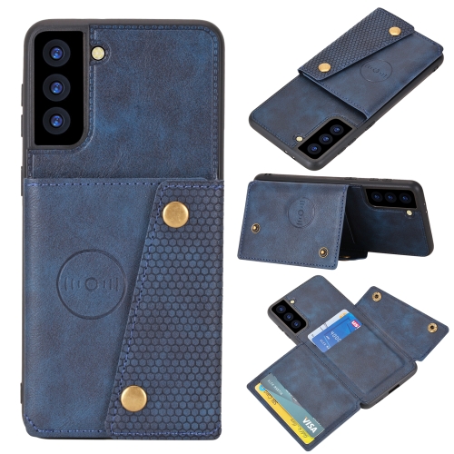  Samsung Galaxy S22 Skal Med Kortfack Och Magnet Blå