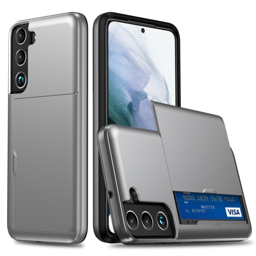  Samsung Galaxy S22 Skal Hybrid Kortfack Grå