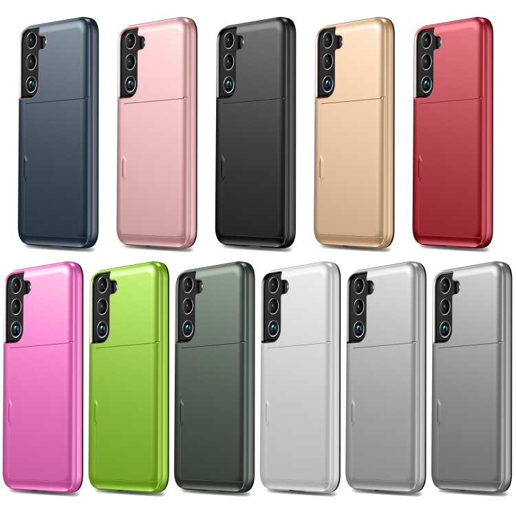  Samsung Galaxy S22 Skal Hybrid Kortfack Mörk Blå