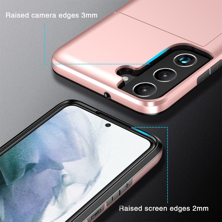  Samsung Galaxy S22 Skal Hybrid Kortfack Grön