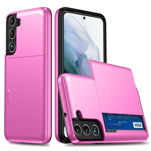  Samsung Galaxy S22 Skal Hybrid Kortfack Rosa