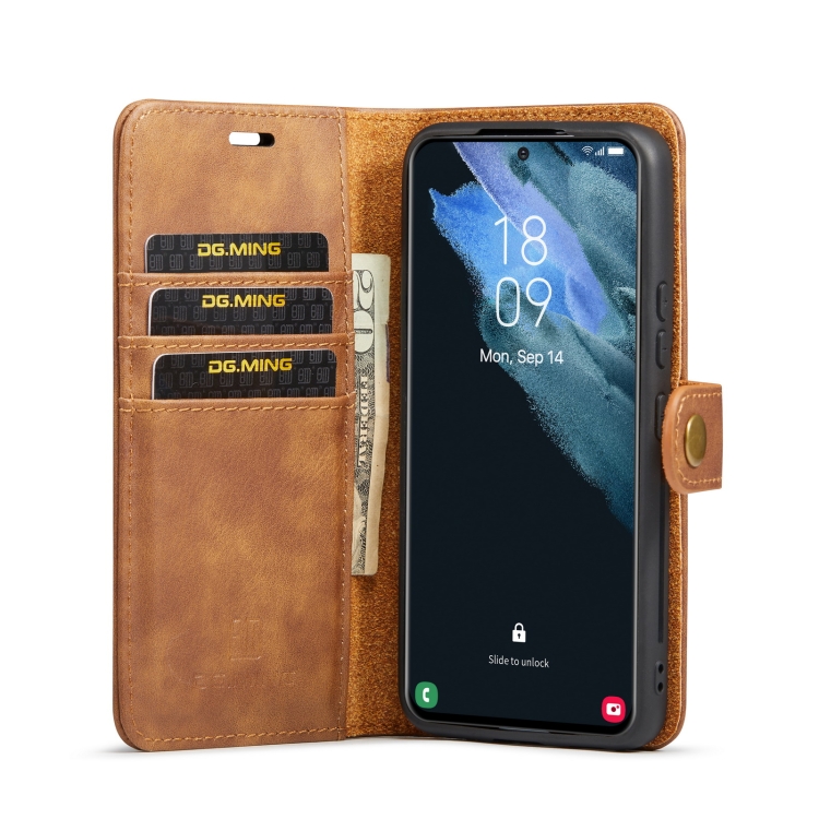 DG.MING DG.MING Samsung Galaxy S22 Fodral 2in1 Magnet Fodral / Skal Brun