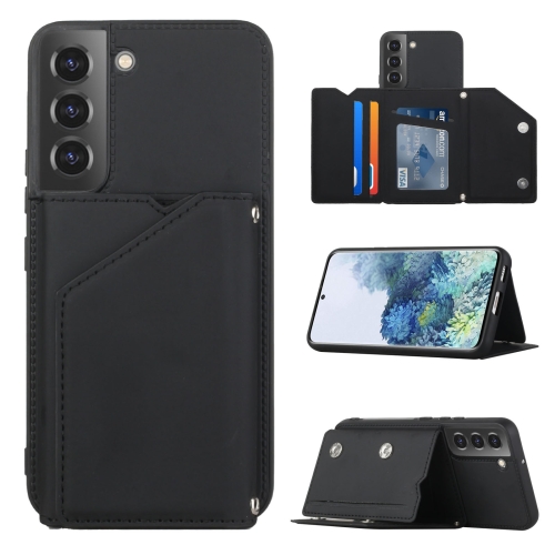  Samsung Galaxy S22 Skal Skin Touch Med Kortfack Svart