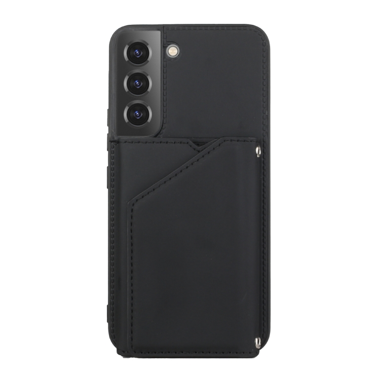  Samsung Galaxy S22 Skal Skin Touch Med Kortfack Svart