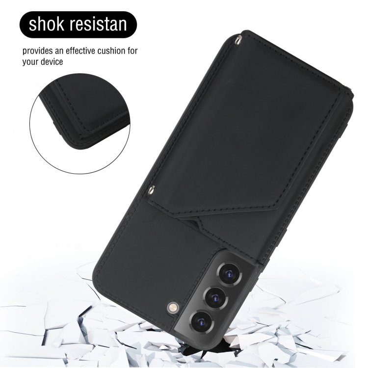  Samsung Galaxy S22 Skal Skin Touch Med Kortfack Svart