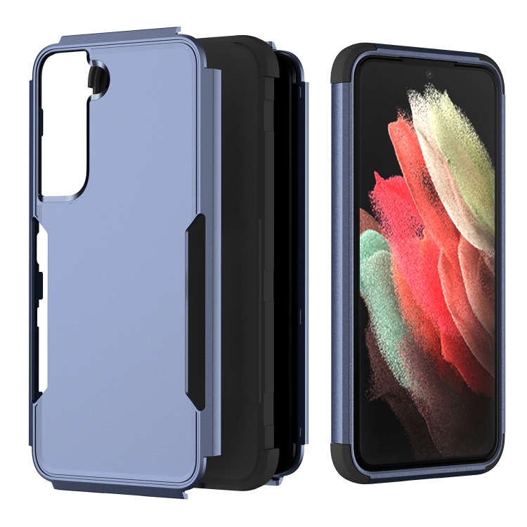  Samsung Galaxy S22 Skal Hybrid Shockproof Blå/Svart