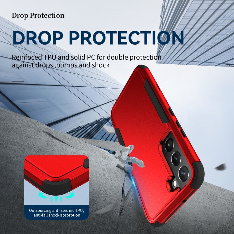  Samsung Galaxy S22 Skal Hybrid Shockproof Röd/Svart