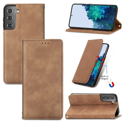  Samsung Galaxy S22 Fodral Flip Retro Läder Brun