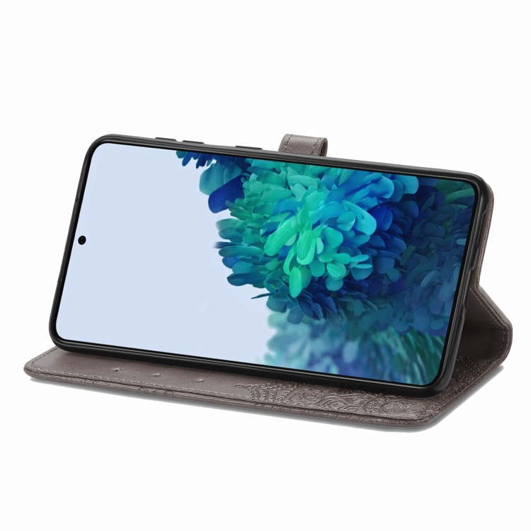  Samsung Galaxy S22 Fodral Mandala Läder Grå