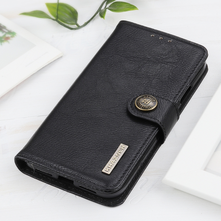 KHAZNEH KHAZNEH Samsung Galaxy S21 FE Fodral Läder Svart