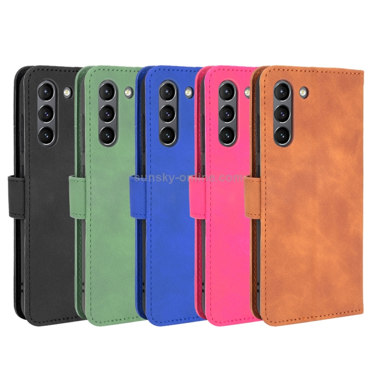  Samsung Galaxy S21 FE Fodral Skin Touch Läder Svart