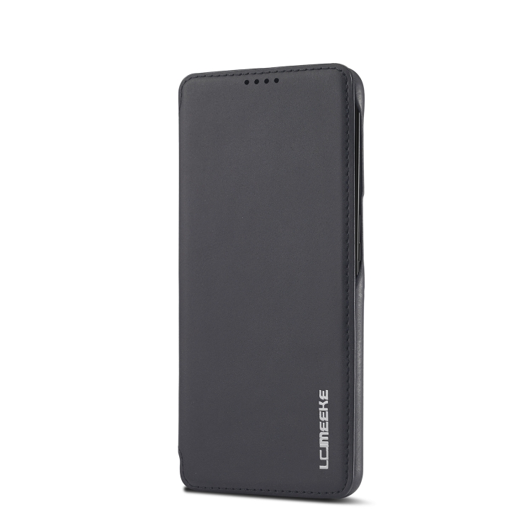 LC.IMEEKE LC.IMEEKE Samsung Galaxy S21 FE Fodral Retro Flip Läder Svart