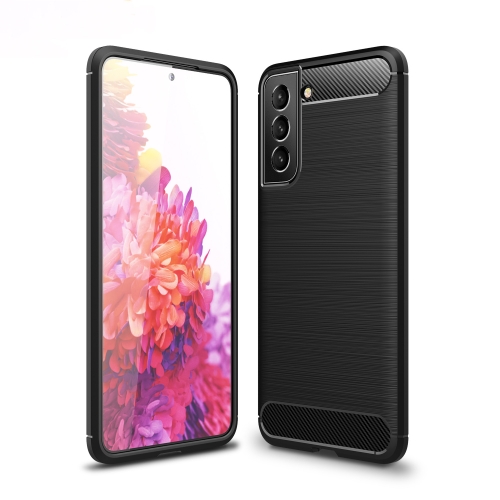  Samsung Galaxy S21 FE Skal Borstad Stål Textur Svart