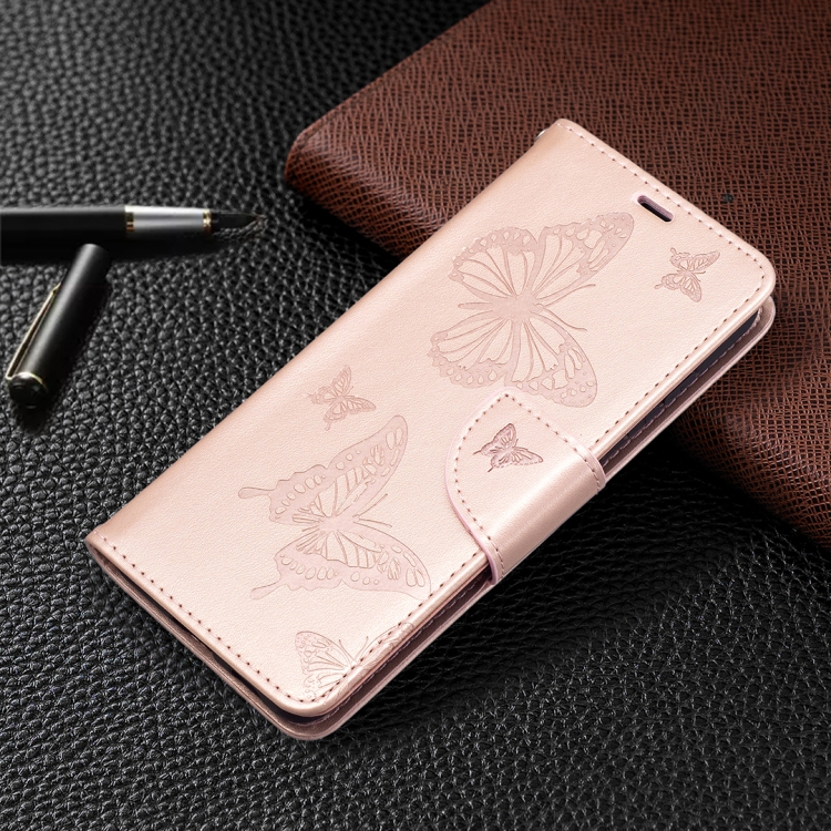  Samsung Galaxy S21 FE Fodral Butterfly Läder Roséguld