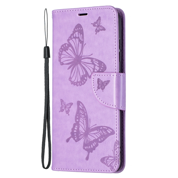  Samsung Galaxy S21 FE Fodral Butterfly Läder Lila
