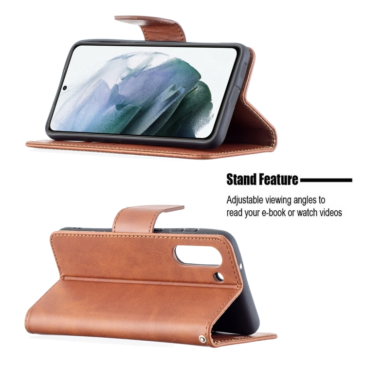  Samsung Galaxy S21 FE Fodral Solid Shark Läder Brun