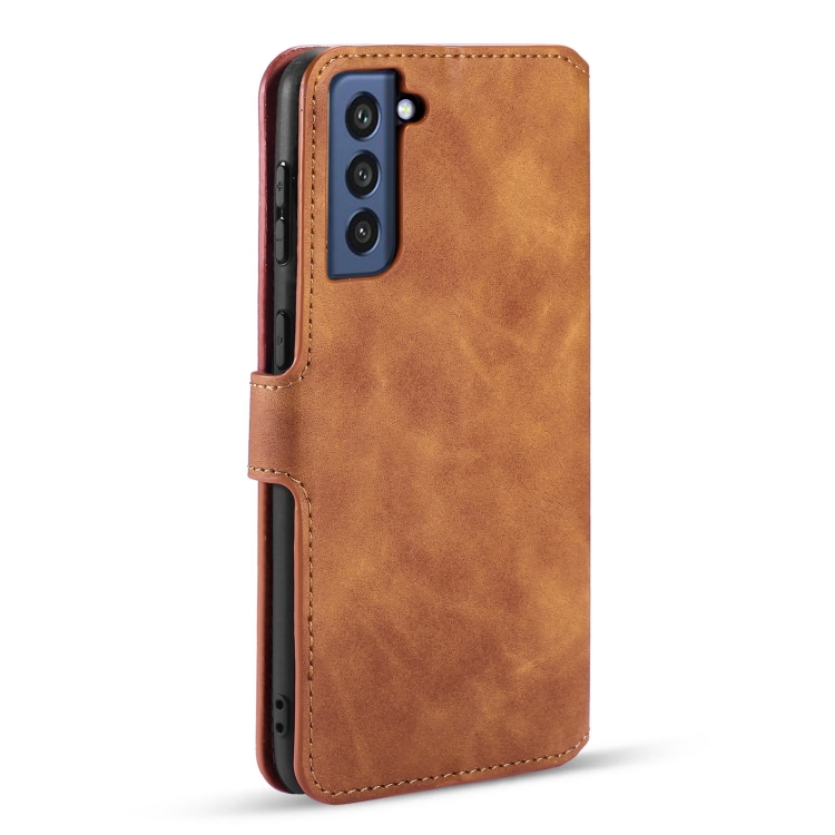DG.MING DG.MING Samsung Galaxy S21 FE Fodral Retro Läder Brun