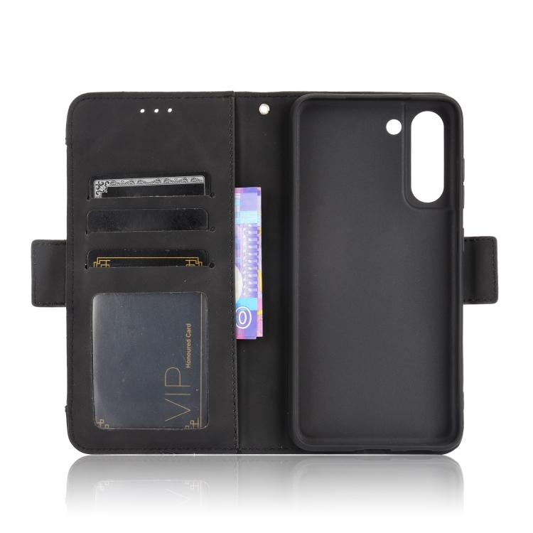  Samsung Galaxy S21 FE Fodral Med Avtagbart Kortfodral Svart
