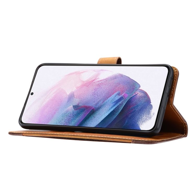 Samsung Galaxy S21 FE Fodral Premium Med Frontficka Svart