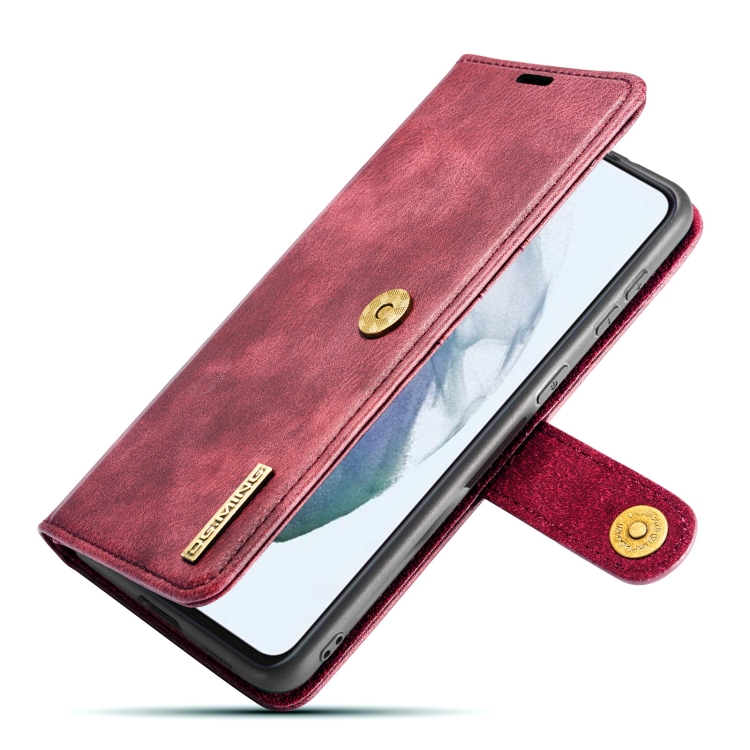 DG.MING DG.MING Samsung Galaxy S21 FE 2in1 Magnet Fodral / Skal Vinröd