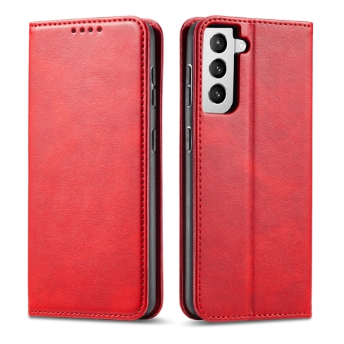  Samsung Galaxy S21 FE Fodral Flip Läder Röd