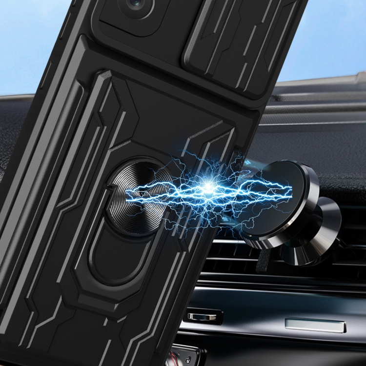  Samsung Galaxy S21 FE Skal Camshield Hybrid Ring Röd