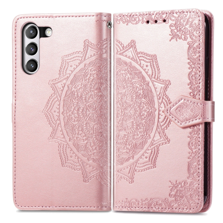  Samsung Galaxy S21 FE Fodral Mandala Flower Roséguld