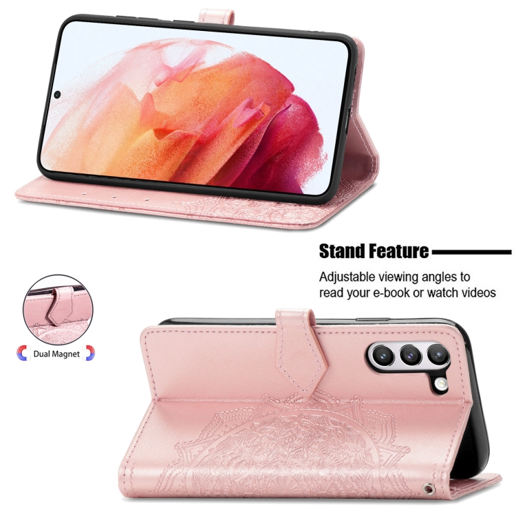  Samsung Galaxy S21 FE Fodral Mandala Flower Roséguld