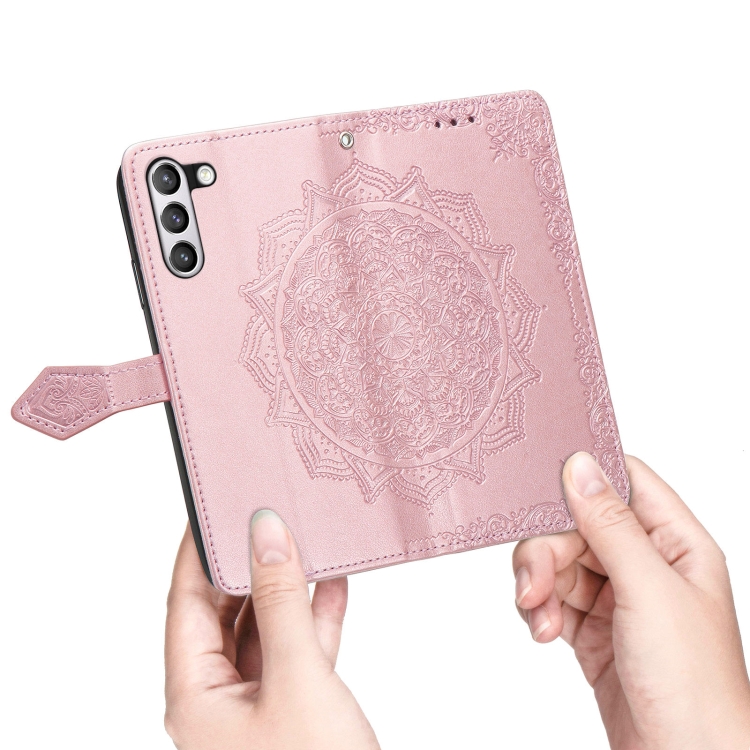  Samsung Galaxy S21 FE Fodral Mandala Flower Roséguld