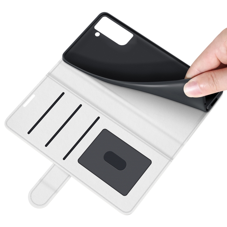  Samsung Galaxy S21 FE Fodral Solid Läder Vit