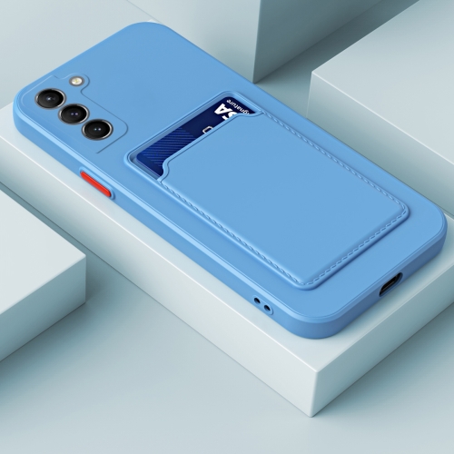  Samsung Galaxy S21 FE Skal Skin Touch Med Kortfack Sky Blue