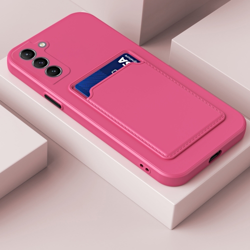  Samsung Galaxy S21 FE Skal Skin Touch Med Kortfack Rosa