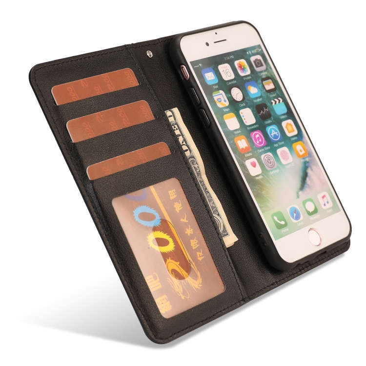  iPhone 7/8/SE 2in1 Magnet Fodral / Skal Svart