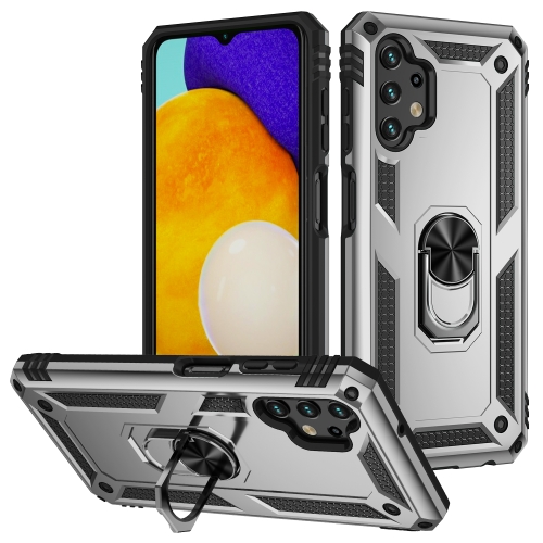  Samsung Galaxy A13 4G Skal Shockproof Ring Armor Silver