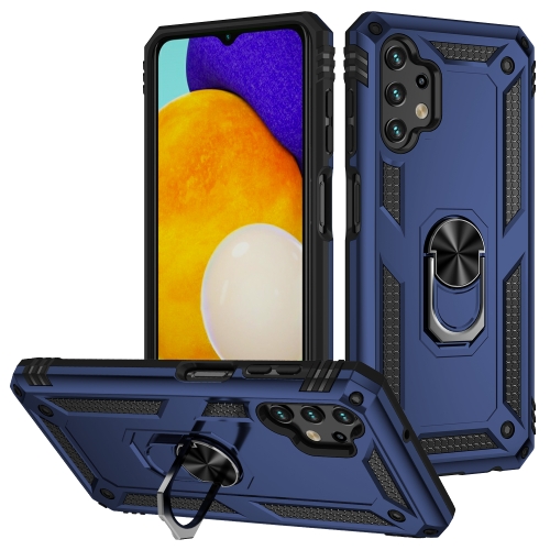  Samsung Galaxy A13 4G Skal Shockproof Ring Armor Blå