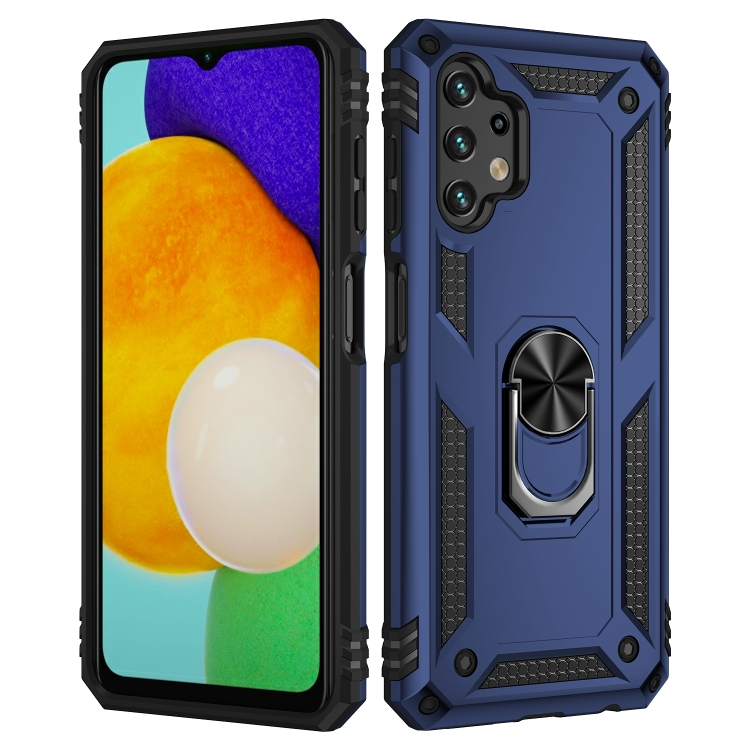  Samsung Galaxy A13 4G Skal Shockproof Ring Armor Blå