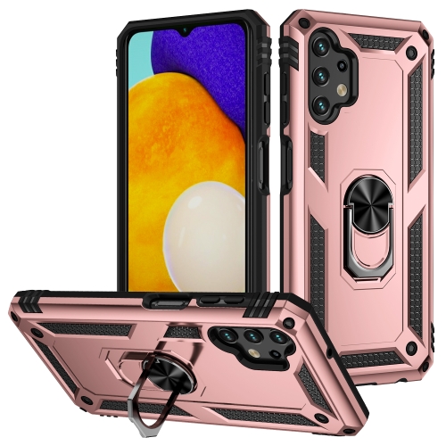  Samsung Galaxy A13 4G Skal Shockproof Ring Armor Roséguld