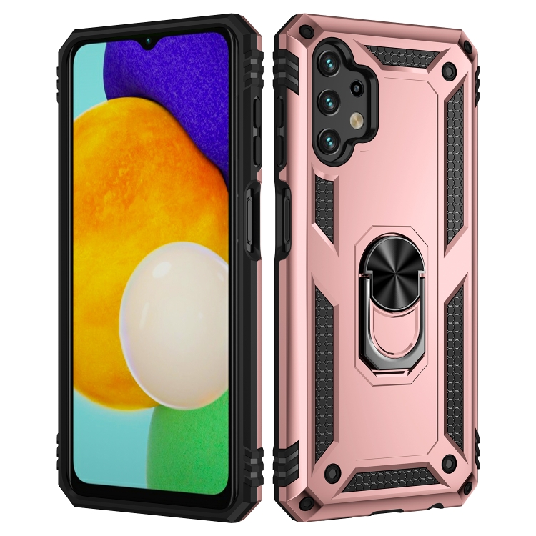  Samsung Galaxy A13 4G Skal Shockproof Ring Armor Roséguld